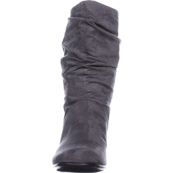 Aerosoles Gray Suede Mid-calf Slouch Boots, Size 7 - Picture 5 of 12